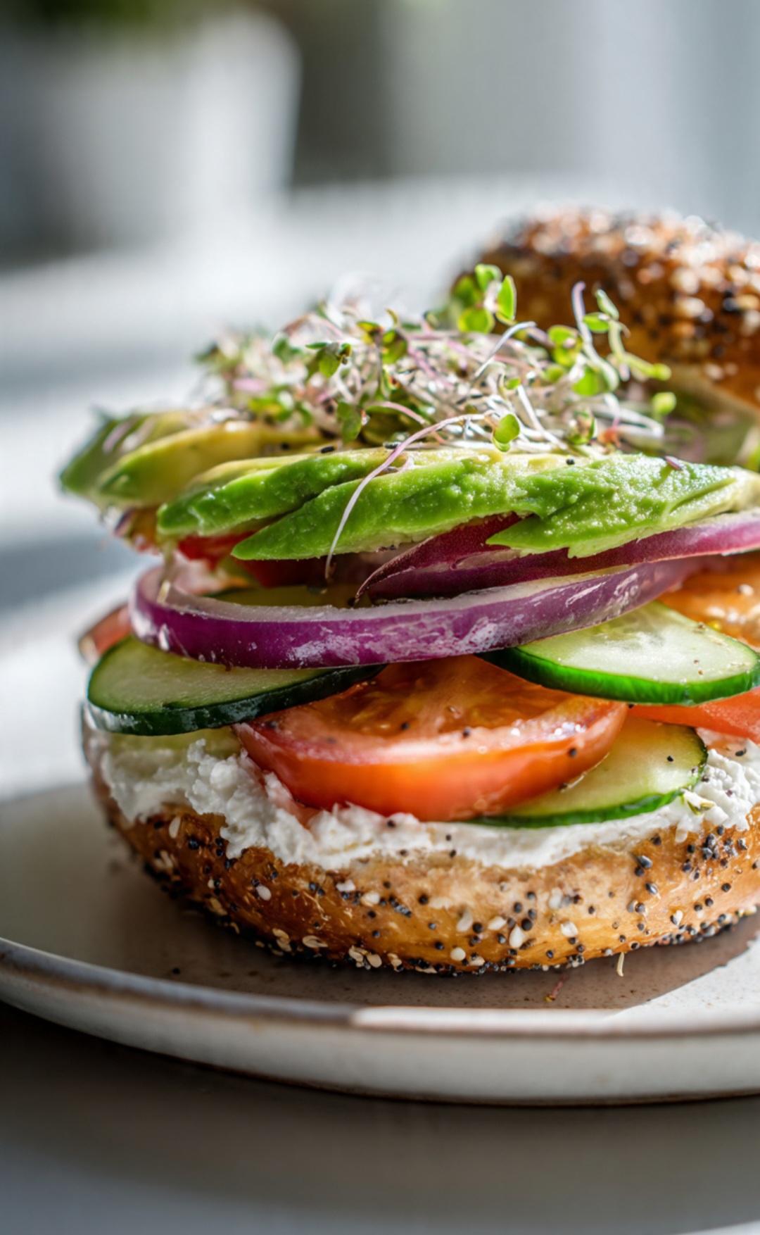 Avocado Bagel Sandwich