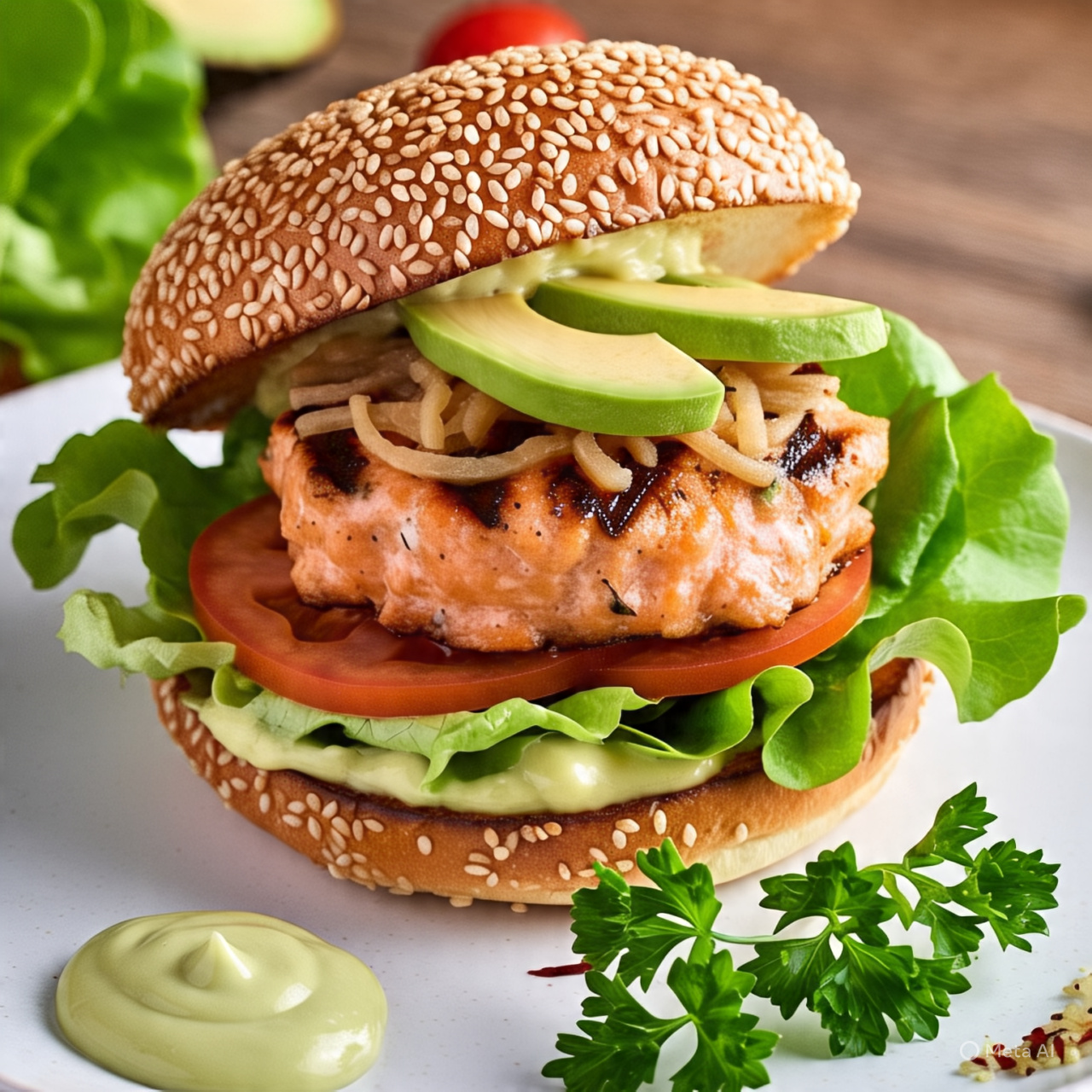 Salmon Filet Burger