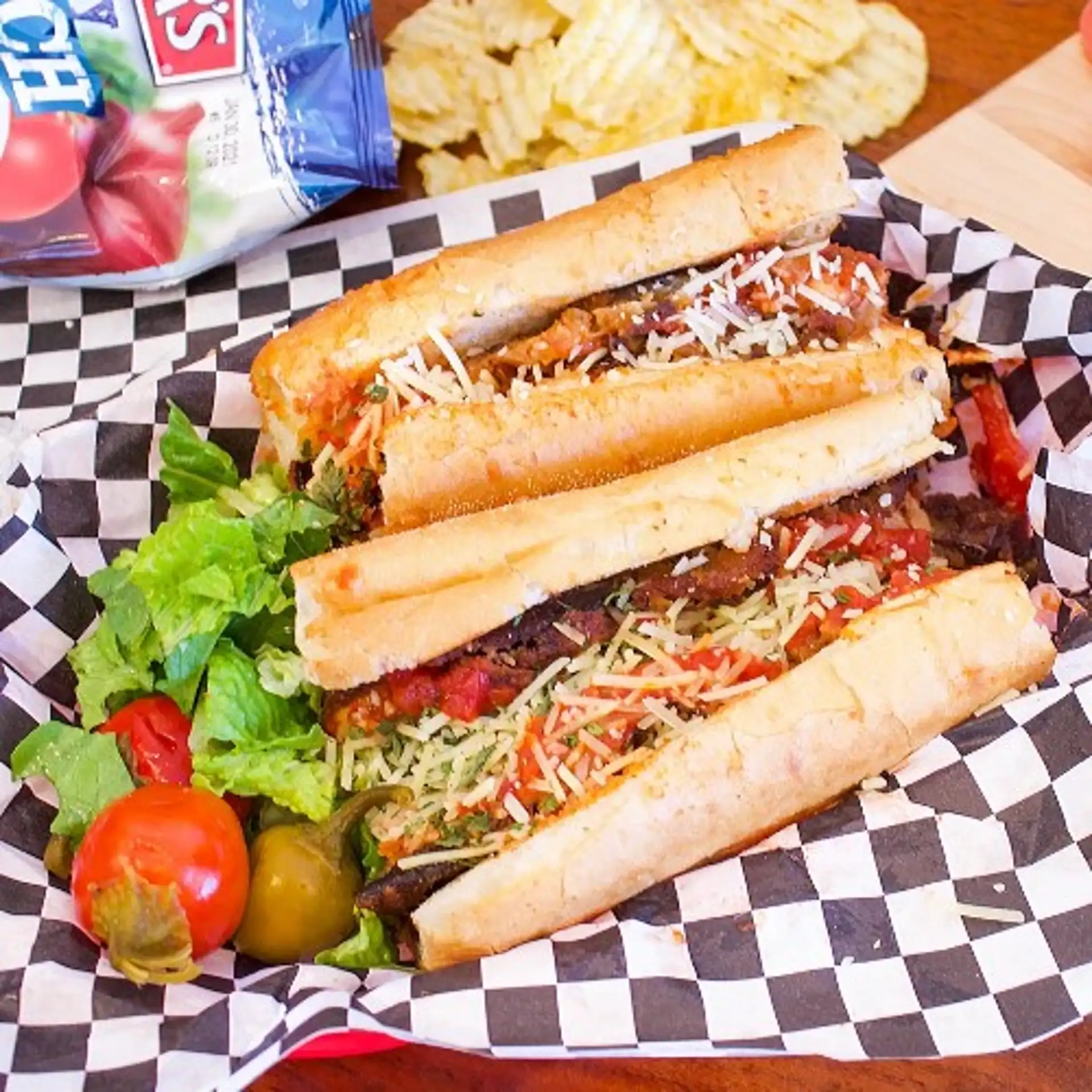 Eggplant Parmigiana Sandwich