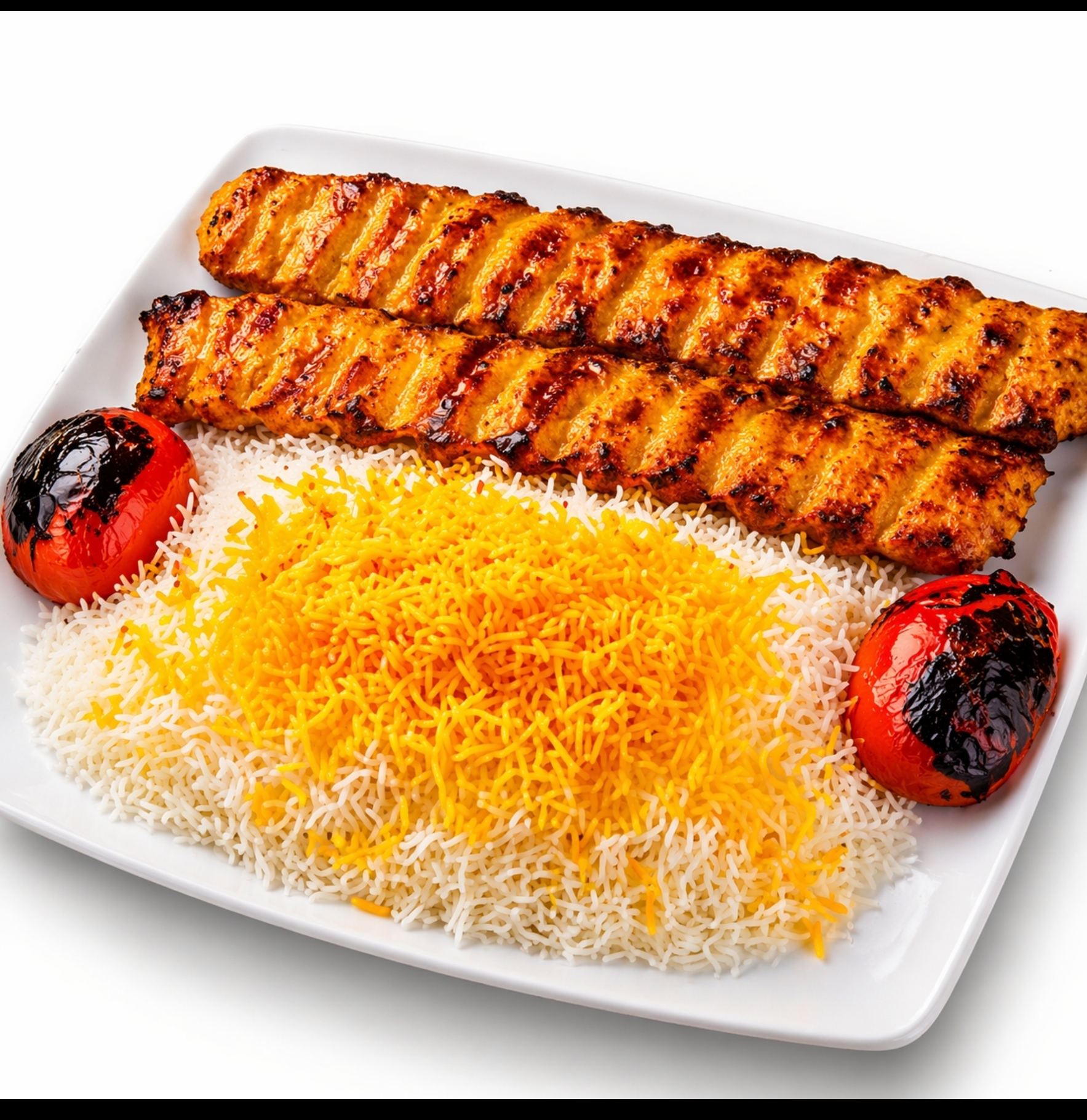 Chelo Chicken Koobideh چلوکباب کوبیده مرغ