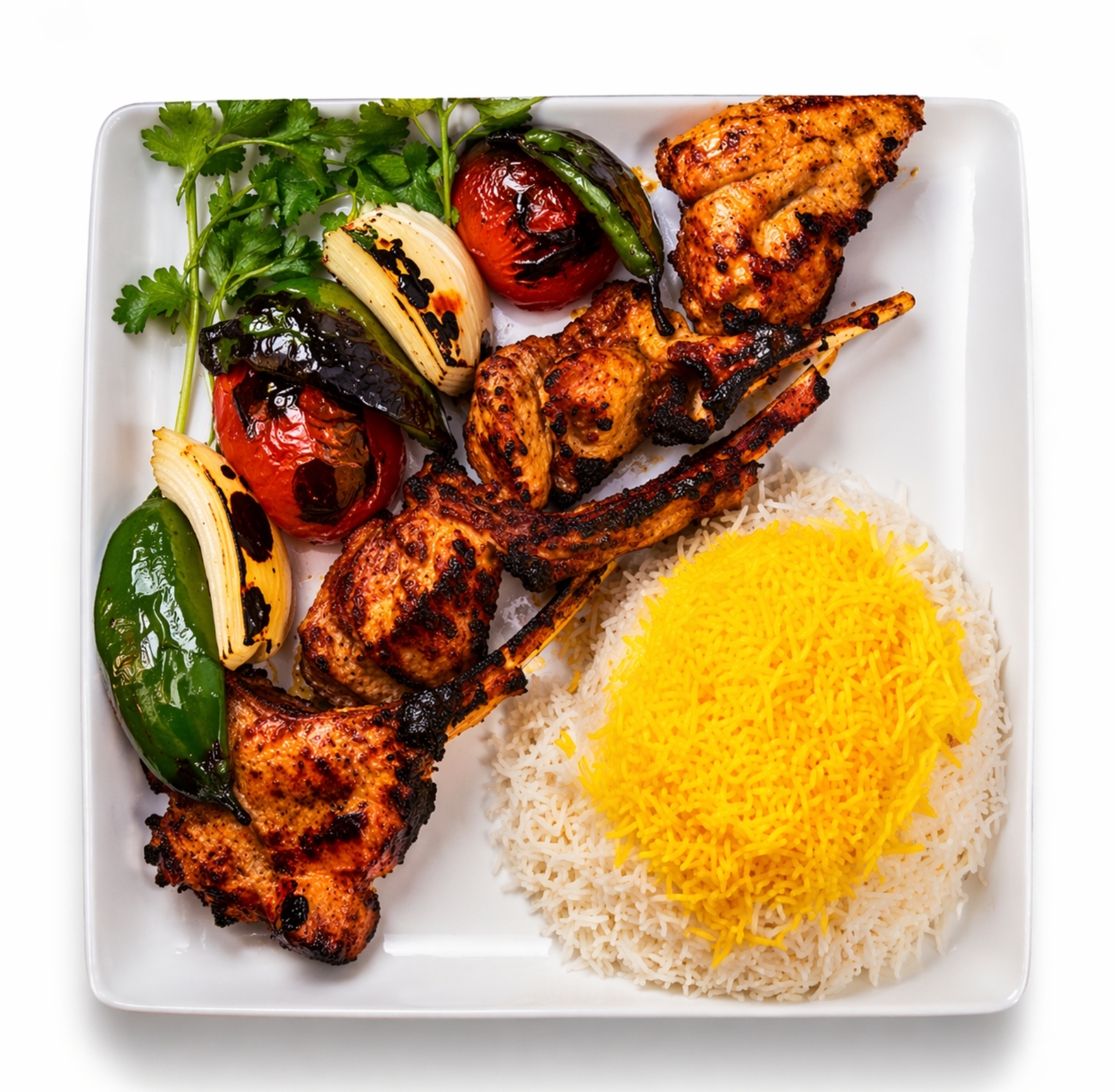 Chelo Rack of lamb Chop چلوکباب شیشلیک